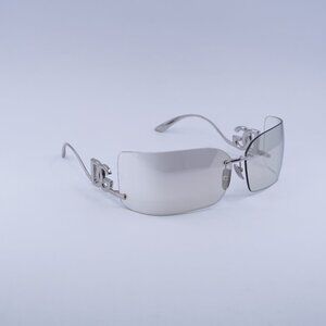 Dolce & Gabbana DG2319 05/6G Sunglasses Silver Rectangle Frame, Mirror Lenses